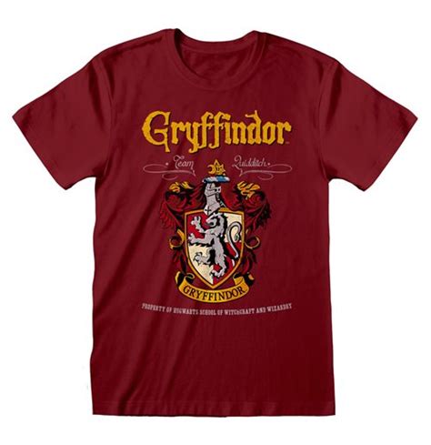 Buy Harry Potter Gryffindor Crest Team Quidditch T Shirt Unisex