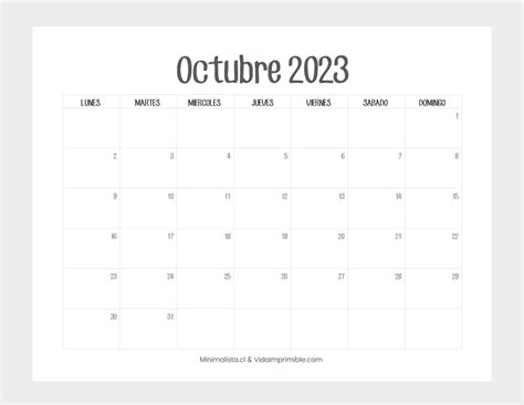 Calendarios Para Imprimir Descarga Gratis Minimalista