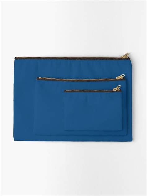 Classic Blue Medium Dark Cyan Blue Solid Color Zipper Pouch By