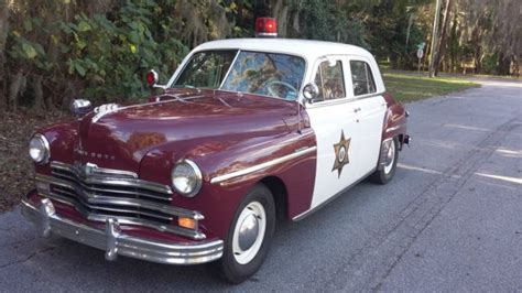 Vintage Plymouth Police Car Classic Plymouth Special Deluxe 1949 For Sale