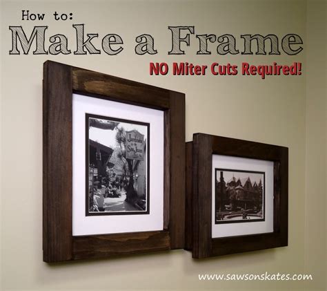 Typically, however, framers make the window of the mat smaller than the art. DIY No Miter Cut Picture Frame