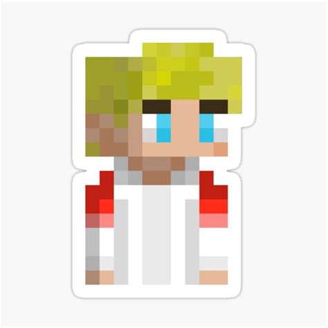 Tommyinnit Minecraft Skin Icon Sticker For Sale By Dkristoffer