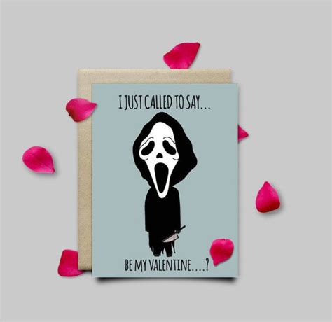 Ghostface Scream Horror Valentines Card Valentines Cards Cards Etsy