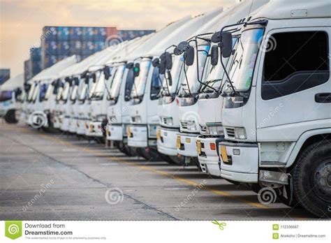 Truck Parking Stock Image Image Of Parked Commercial 112336687