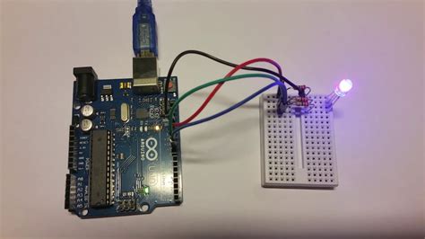 Rgb Led Smooth Color Transitions Using Arduino Uno Youtube