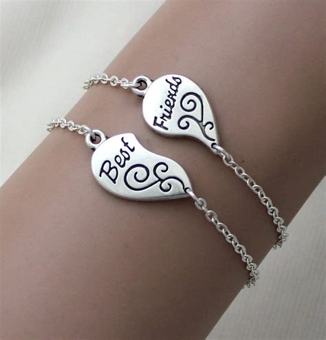 2 Pcs Set Lovely Best Friend Charm Bracelet Handmade