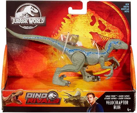 Jurassic World Fallen Kingdom Dino Rivals Velociraptor Blue Action Figure Savage Strike