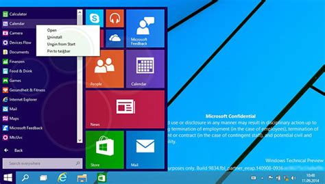 Windows 9 Technical Preview Screenshots Leak