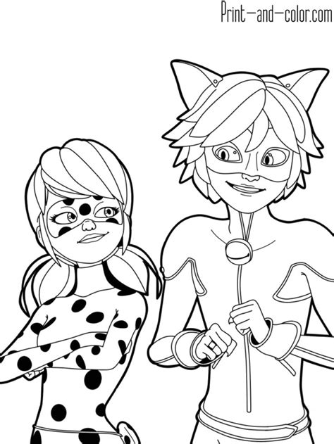 Miraculous Tales Of Ladybug And Cat Noir Coloring Pages Ladybug