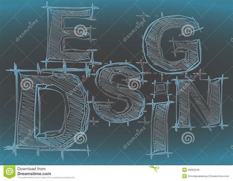 Vector Blue Background With Word Design Stock Vector Illustration Of