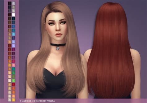 S Club Belle Hair Recolors At Phaedra Sims 4 Updates