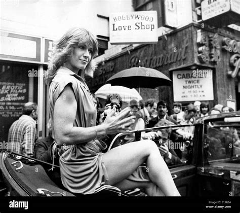 Pornographic Actress Marilyn Chambers Arrives In London Stock Photo