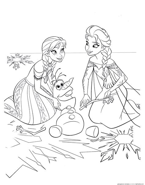 Frozen Coloring Pages Animated Film Characters Elsa Anna Print For Free