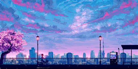 Download 4k Anime Landscape Wallpaper Em Papel De Parede Do By