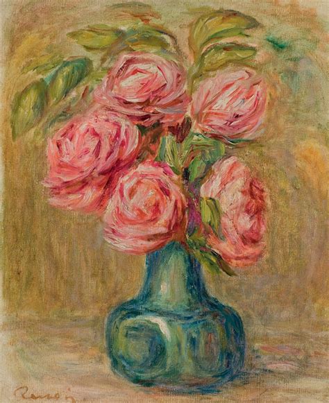 Pierre Auguste Renoir 1841 1919 Bouquet De Roses Impressionist
