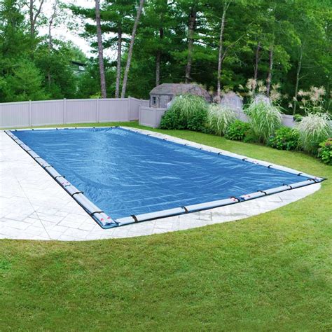 Pool Mate 10 Year Heavy Duty Mesh Blue In Ground Winter Pool Cover 18