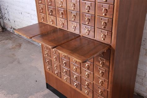 Midcentury 72 Drawer Library Card Catalog At 1stdibs Library Card