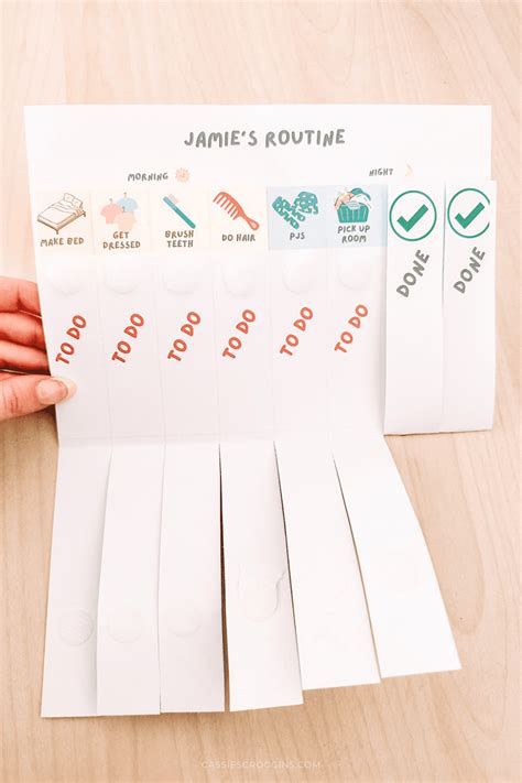 Free Printable Flip Up Routine Chart For Kids Editable In Canva