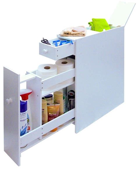 Instead, make some small changes that will make the most of your space and add small bathroom storage that. Slimline Space Saving Bathroom Storage Cupboard: Amazon.co ...
