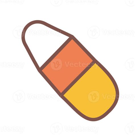 Orange Pill Capsule 18760431 Png