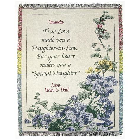 Mother's day gifts for a daughter in law. A Plus Marketing™ Daughter - in - Law Throw - 229169, Gift ...