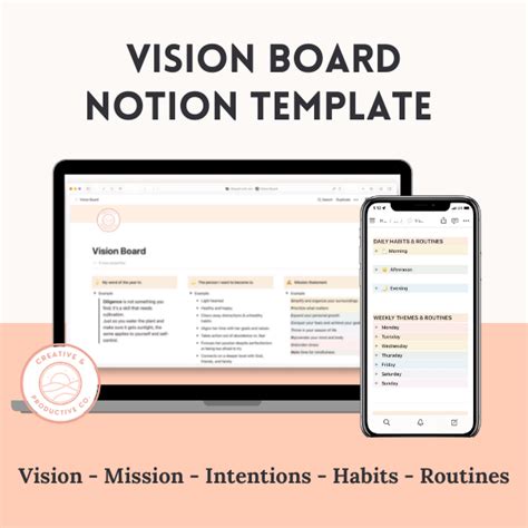Notion Vision Board Template