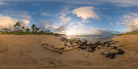 360 Hdri Panorama Of Hawaii Beach In 30k 15k And 4k Resolution