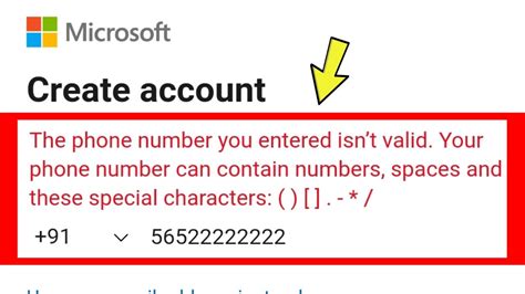 Fix Microsoft The Phone Number You Entered Isnt Valid Your Phone