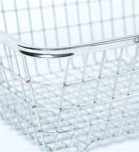 Buy Stainless Steel Kitchen Basket 22 X 17 Inches By Furntec Online