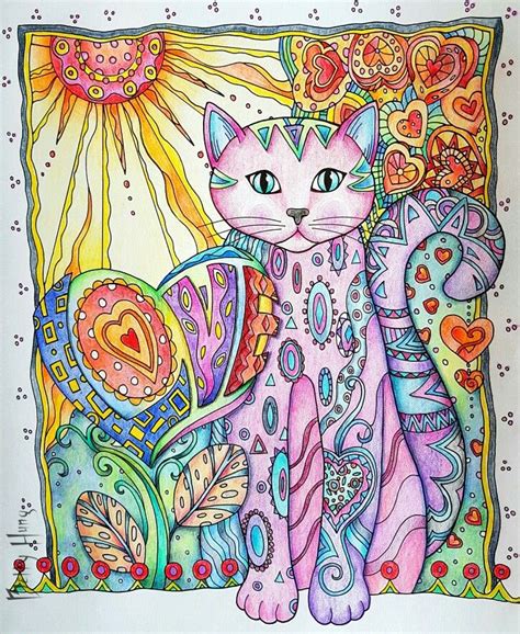 Our online color mixer will help you! The LOVE cat from Marjorie Sarnat's Creative Cats | Color ...