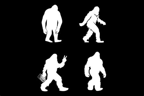 Sasquatch Bigfoot Silhouette Vector Graphic By Uisahirsulaiman