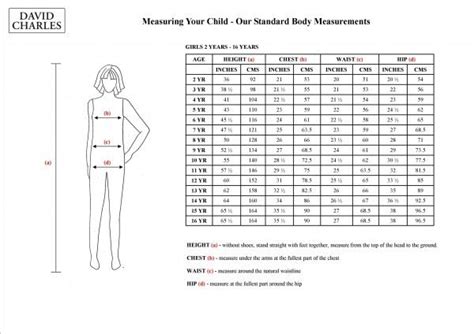 Dress Size Chart For Girls Eight And Above Burks Doway2000