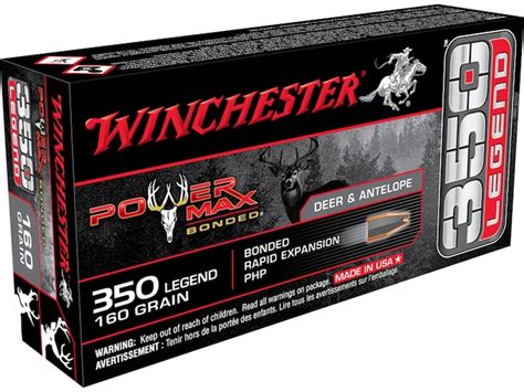 Winchester Power Max Bonded Ammunition 350 Legend 160 Grain Protected