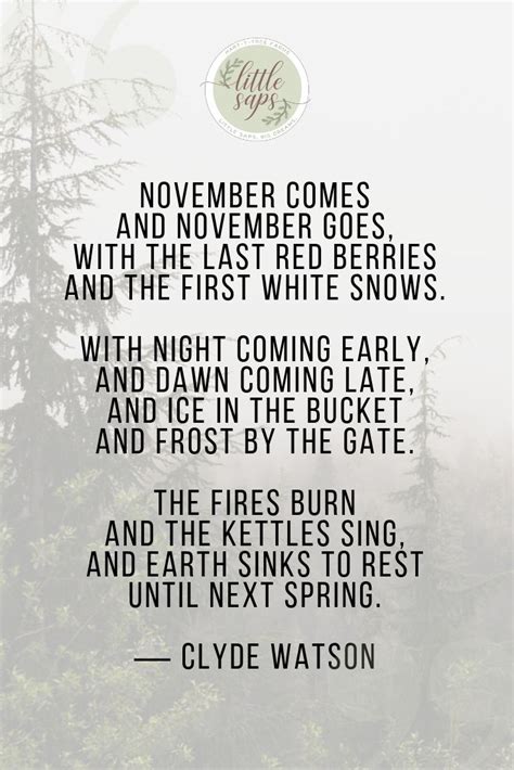Inspiring Poem About November November Quotes Autumn Quotes Poems