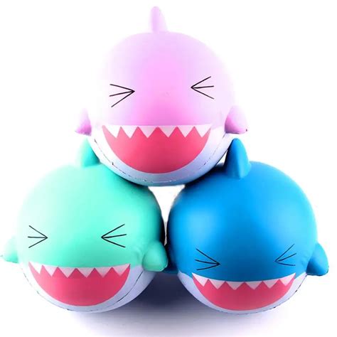 Squishy Squeeze Toys Happy Shark Scented Squeeze Slow Rising Funny Toys