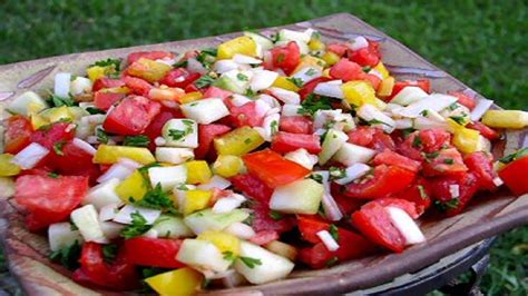 How To Make Turkish Style Salad Turkish Style Salad Recipe Tomato