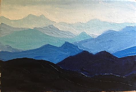 Original Oil Painting Abstract Mountains 15 Etsy Oil Painting