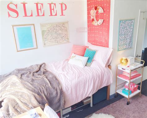 A Pretty In Pink Freshman Year Dorm Room Apartment Therapy