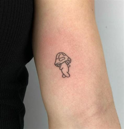 Mushroom Walking Arm Tattoo Tattoos Simplistic Tattoos Mini Tattoos