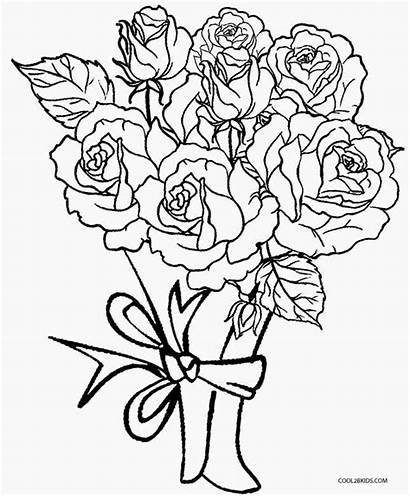 Coloring Pages Roses Rose Printable