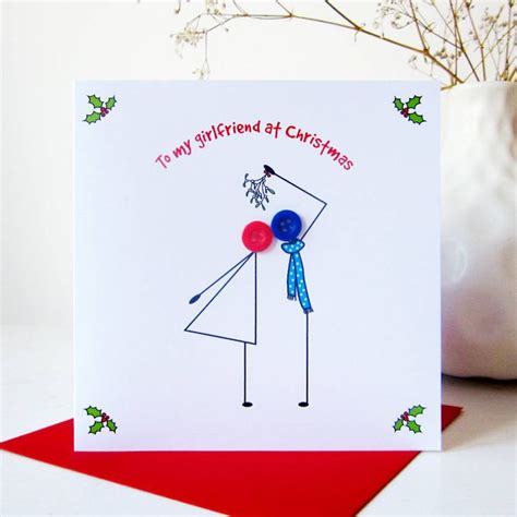 40 Christmas Card For A Girlfriend Romantic Christmas Cards Husband Christmas Card Button
