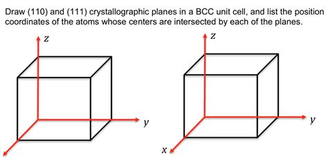 Solved Draw 110 And 111 Crystallographic Planes In A Bcc
