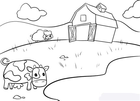 Как нарисовать ферму с животными Учимся рисовать