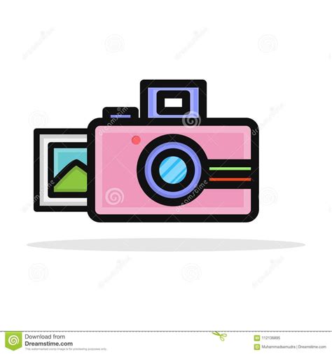 Polaroid Instant Camera Icon Vector Design Stock Vector Illustration