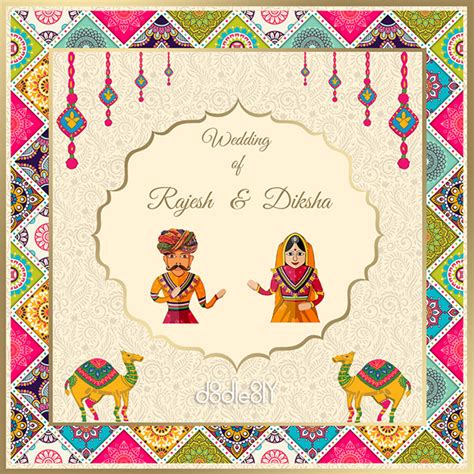 Beautiful Rajasthani Wedding Card On Behance