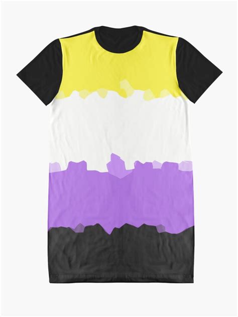 Non Binary Pride Full Graphic T Shirt Dress By Cyberhex Redbubble