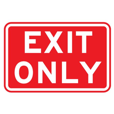 Exit Only Sign Printable Printable Word Searches