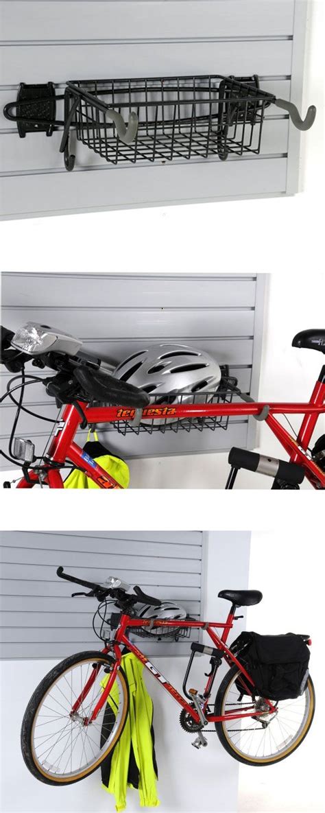 Bike Rack And Basket For Slatwall Or Wire Mesh Panels Simply Slots Into