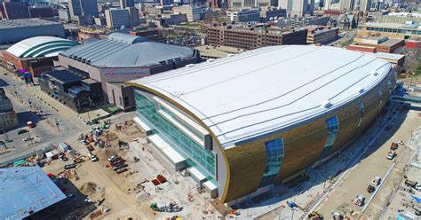 Stadium, arena & sports venue. Bucks' arena: New drone video shows nearly finished arena