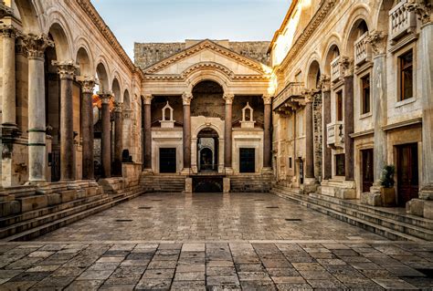 The Diocletians Palace In Split Croatia Famous Diocletian Palace Is